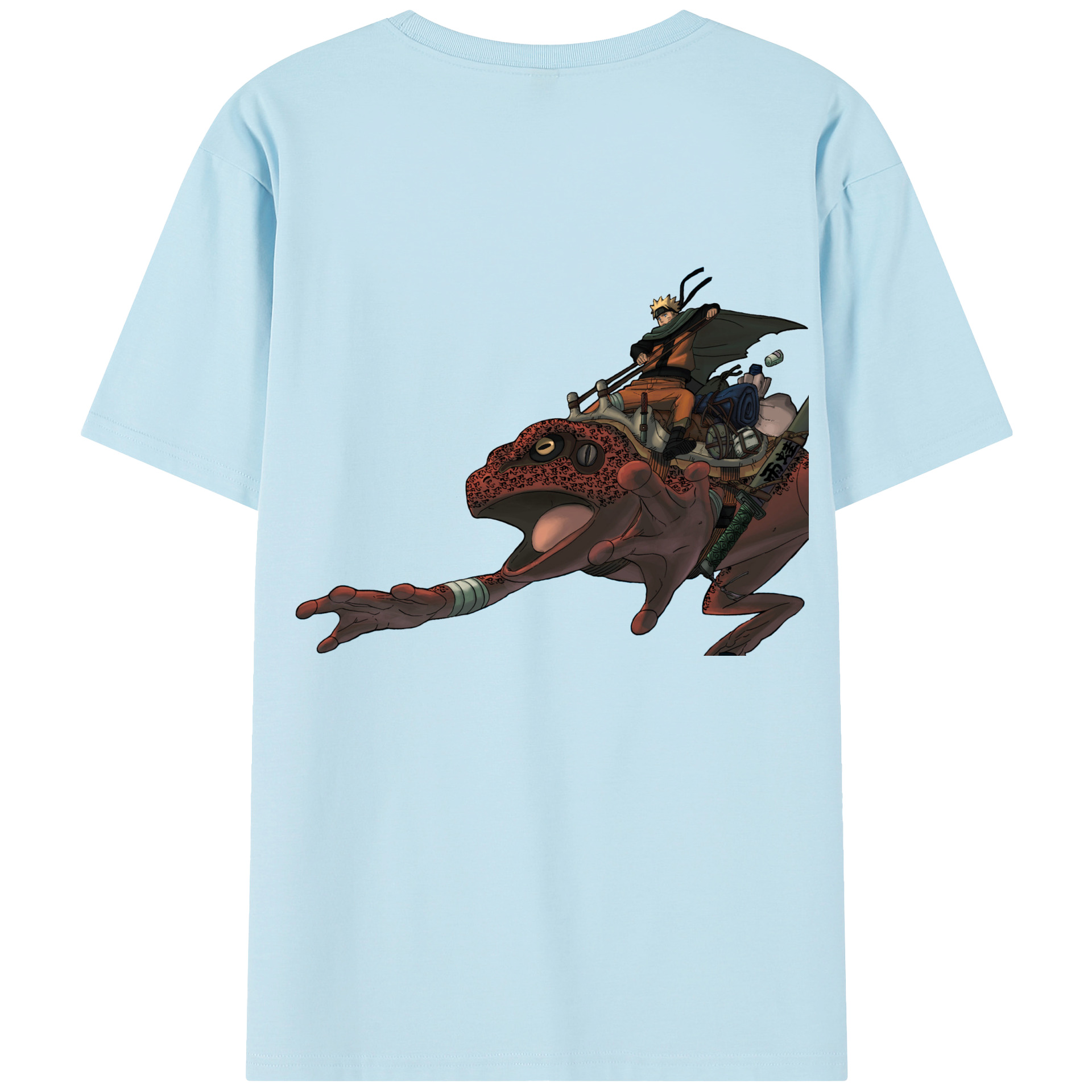 （画像用） NARUTO -ナルト- うずまき ナルト Uzumaki Naruto 綿100％半袖Tシャツ（背面プリント）